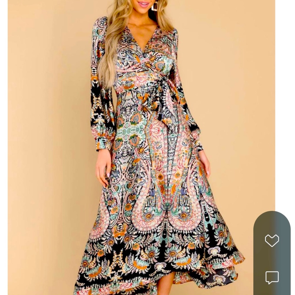 Molly Bracken small long sleeve wrap dress.